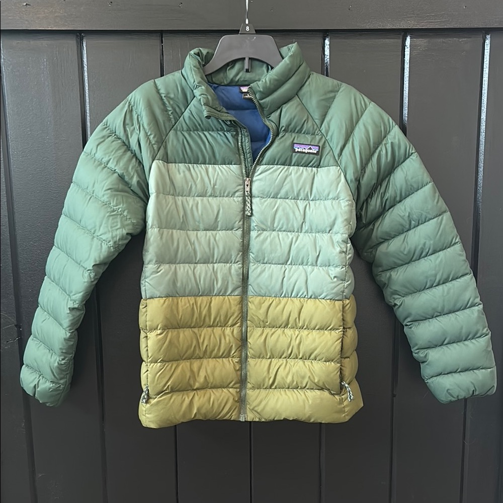 Patagonia Two-Tone Green Puffer Jacket